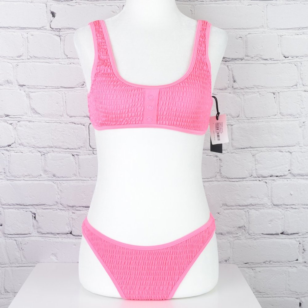 NWT KENDALL + KYLIE 3 Button Henley Bikini
